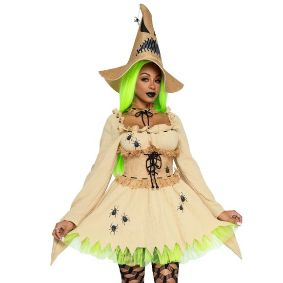 Bugged Out Baddie Costume,  Peasant Dress with waist cincher design - Picture 1 of 2